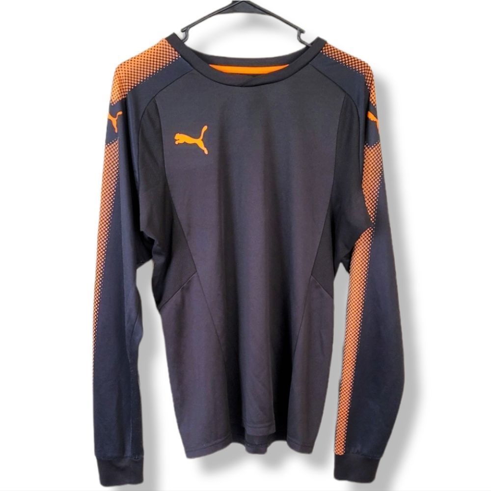 Puma dri fit longsleeve orange black top size M
